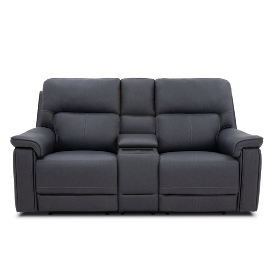 Jumbo Slate Triple Power with Console Loveseat by Warehouse M