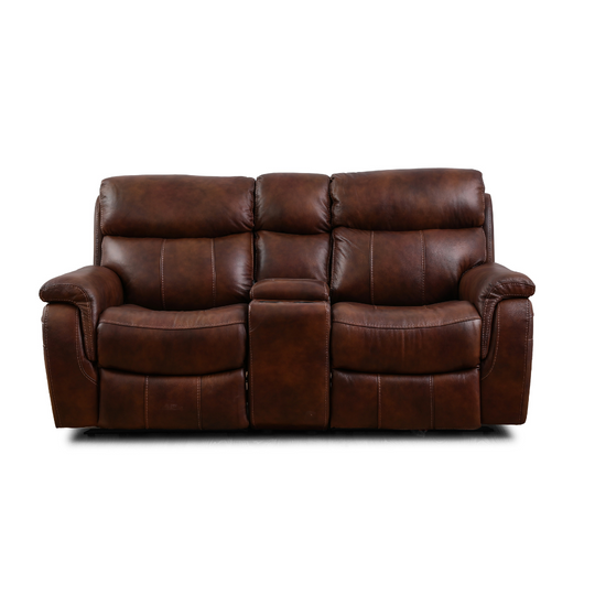 9020 Console Leather Loveseat by Warehouse M