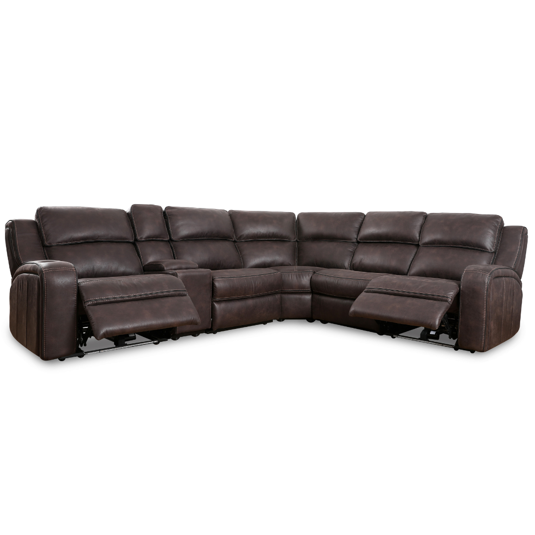 Dark Chocolate Power Reclining Sectional by Warehouse M