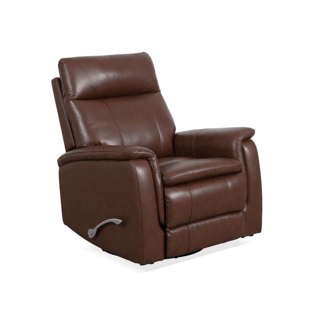 Pecan Swivel Glider Recliner by Warehouse M