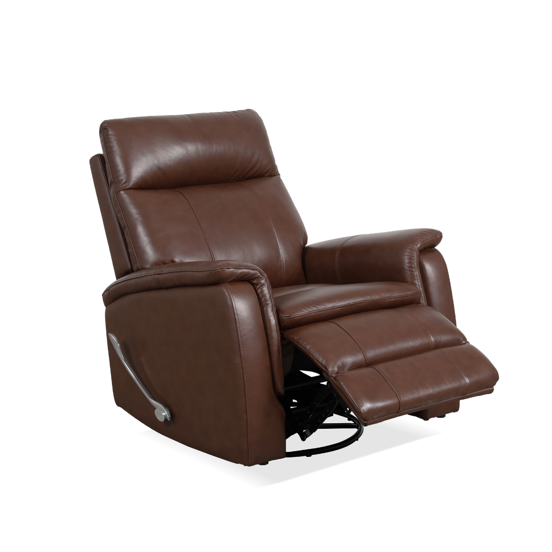Pecan Swivel Glider Recliner by Warehouse M