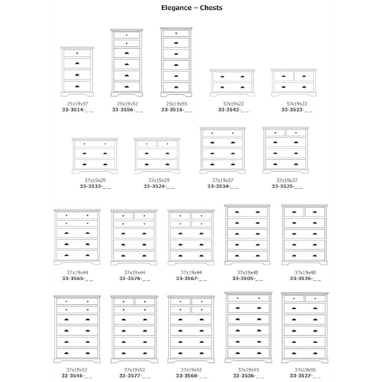 Elegance Solid Wood 5-Drawer Chest by Daniel's Amish