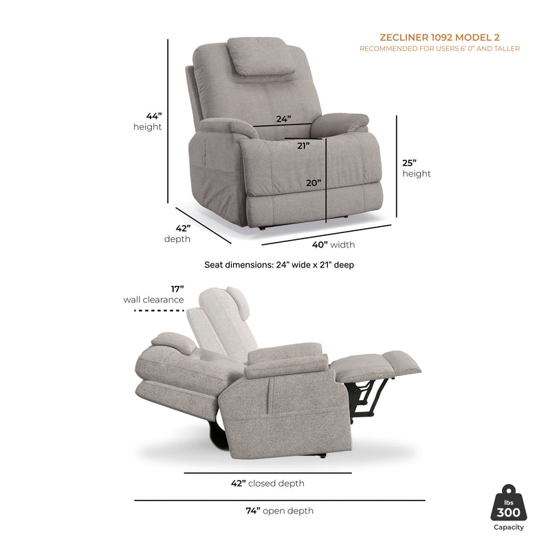 Zecliner Model 2 Power Lift Sleep Chair by Flexsteel