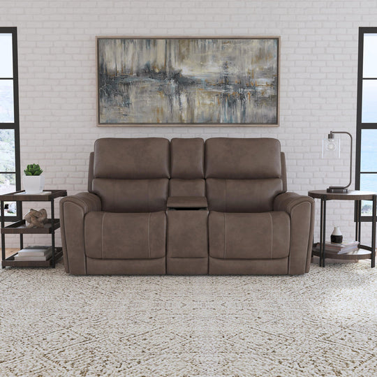 Loveseat with Console Carter 1587 Collection by Flexsteel