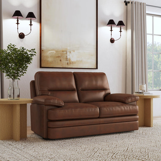 Room View Loveseat David 1825 Leather Collection by Flexsteel