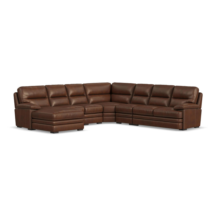 Sectional David 1825 Leather Collection by Flexsteel