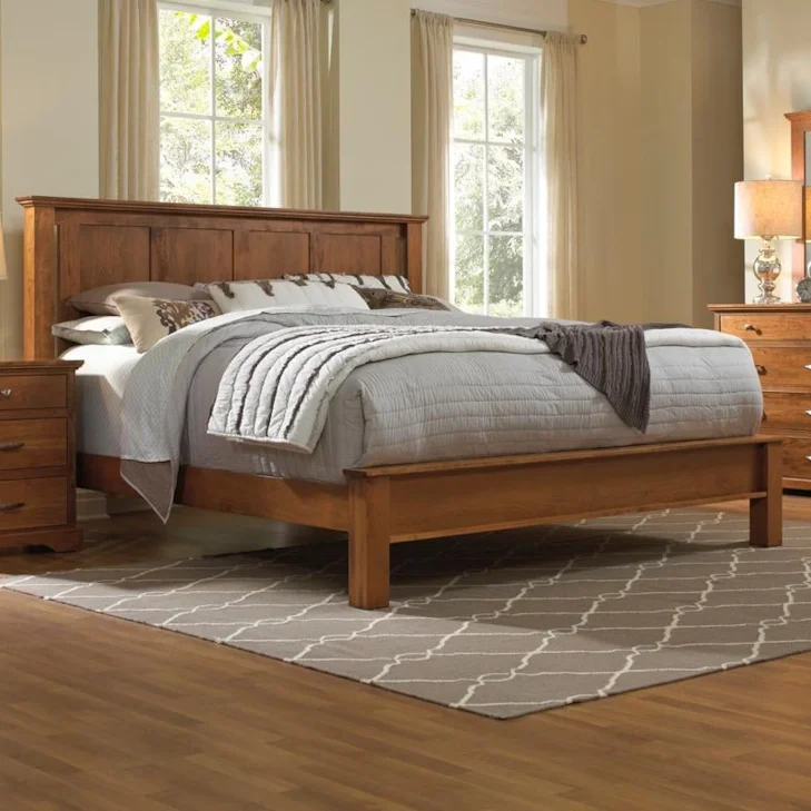 Elegance Solid Wood Low Footboard Bed by Daniel's Amish