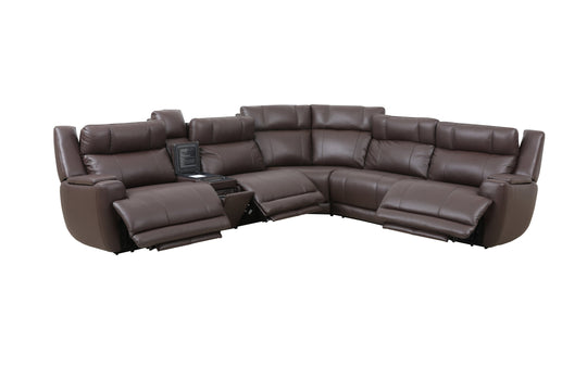 Immersive Sound Power Headrest 6 Piece Reclining Sectional