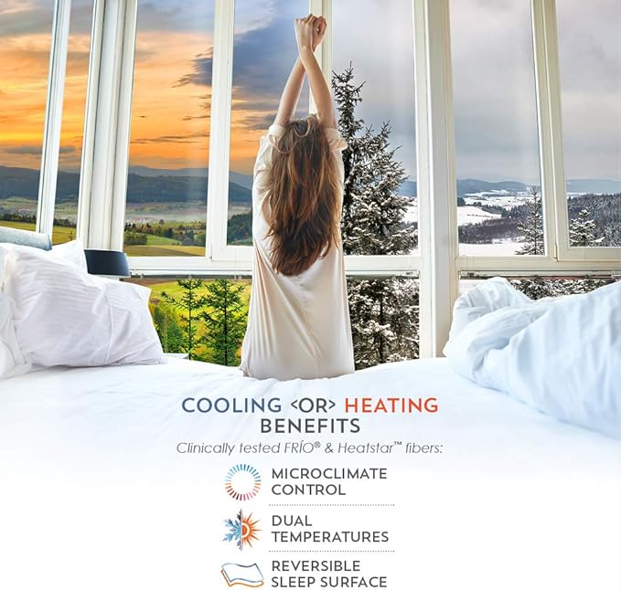 ReversaTemp 5-Sided Mattress Protector Reversible Cooling/Warming by Purecare