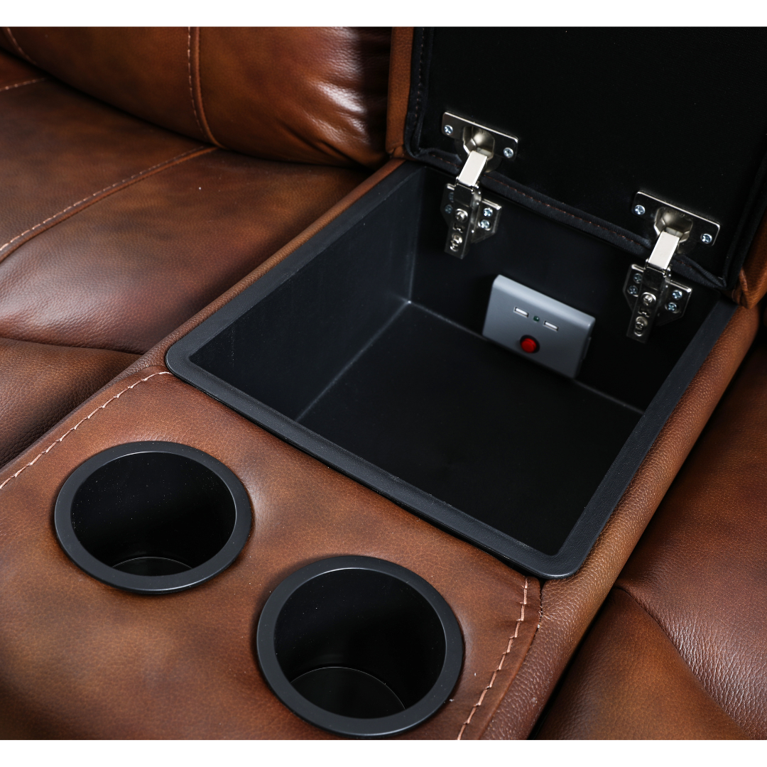 9020 Console Leather Loveseat by Warehouse M