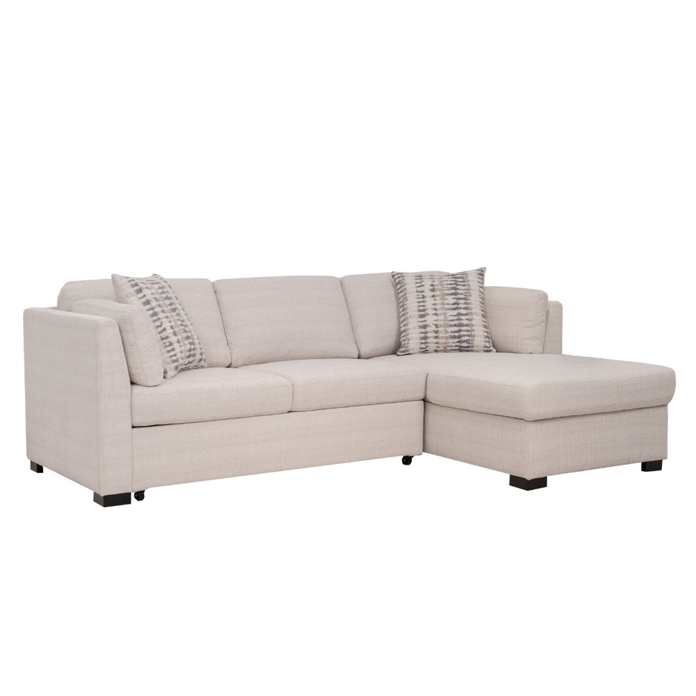 9301 Papyrus Linen – 2 Piece Sectional with Storage Chaise by Warehouse M