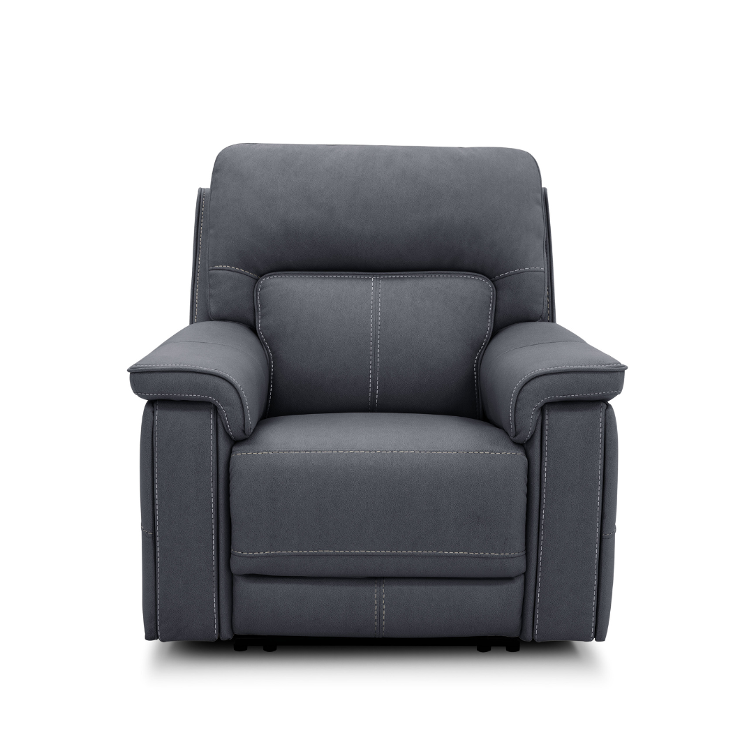 Jumbo Slate Triple Power Recliner by Warehouse M