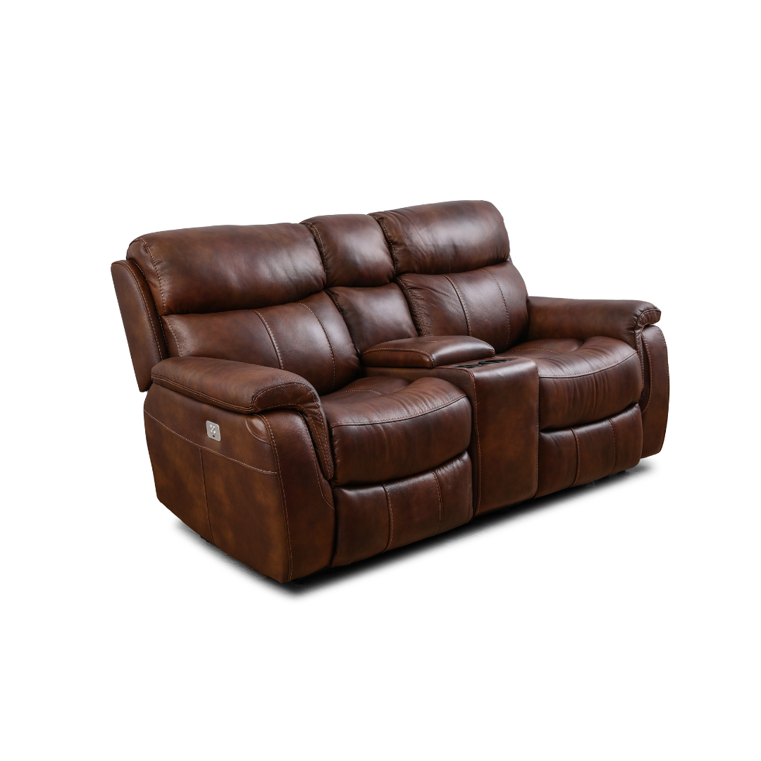 9020 Console Leather Loveseat by Warehouse M