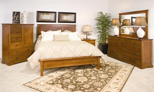 Elegance Solid Wood Low Footboard Bed by Daniel's Amish