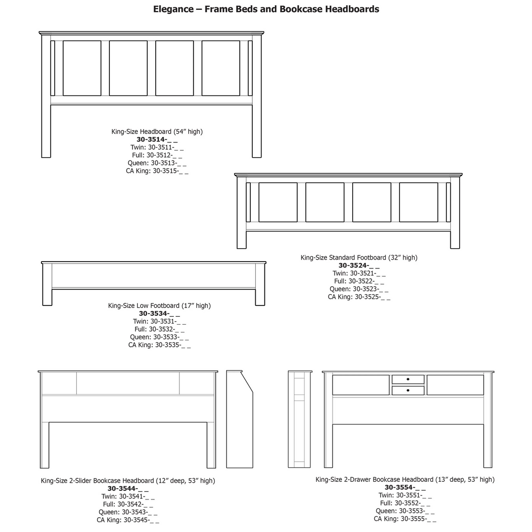 Elegance Solid Wood Low Footboard Bed by Daniel's Amish