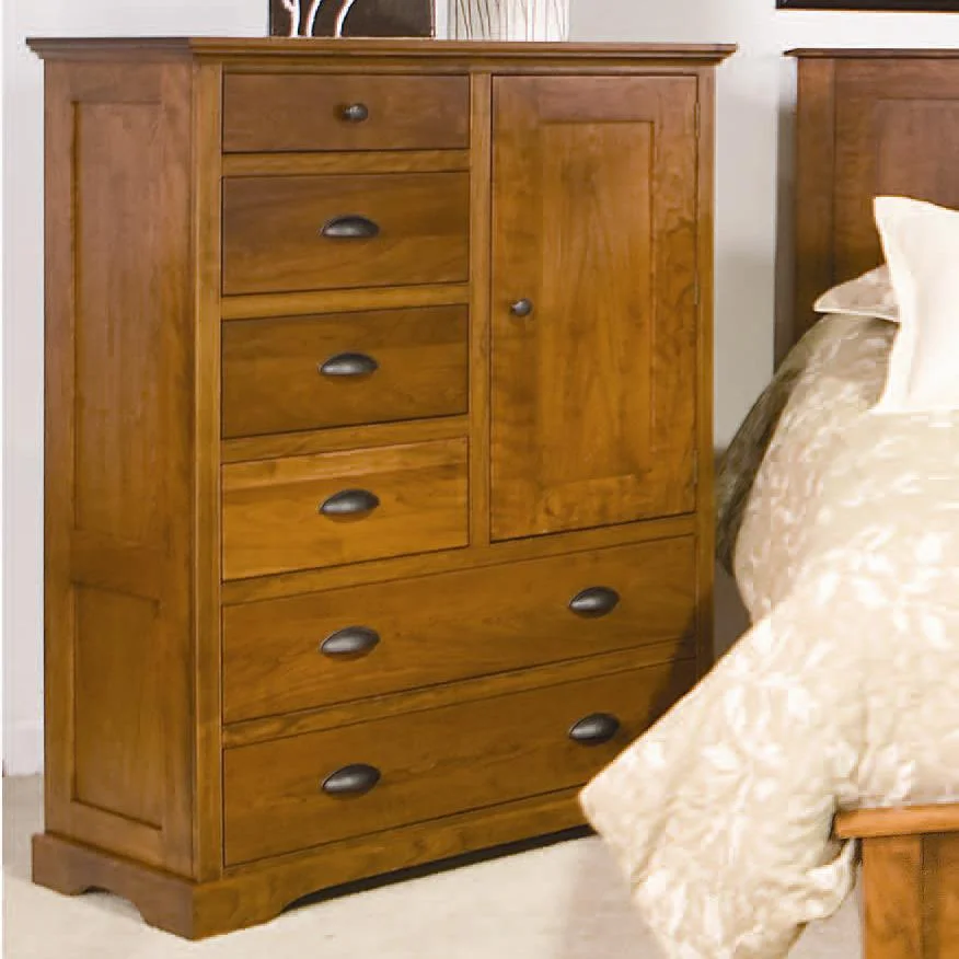 Elegance Solid Wood 6-Drawer Armoire with 1 Door by Daniel's Amish