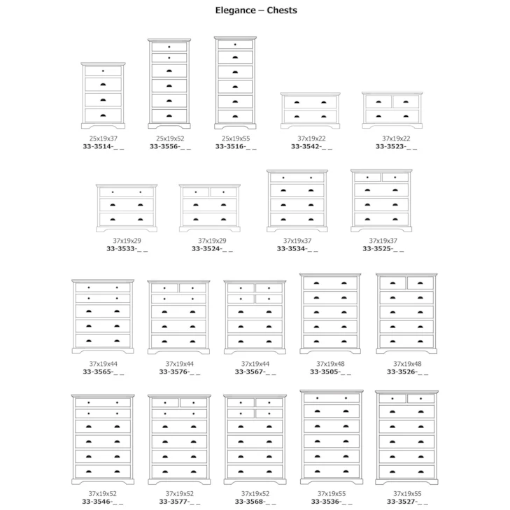 Elegance Solid Wood 7-Drawer Chest by Daniel's Amish