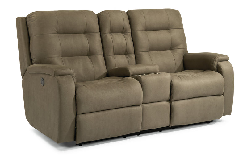 Loveseat with Console Arlo 2810 Collection by Flexsteel