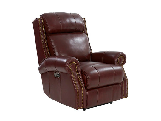 Dark Brown Blair Big and Tall Power Leather Recliner by Barcalounger