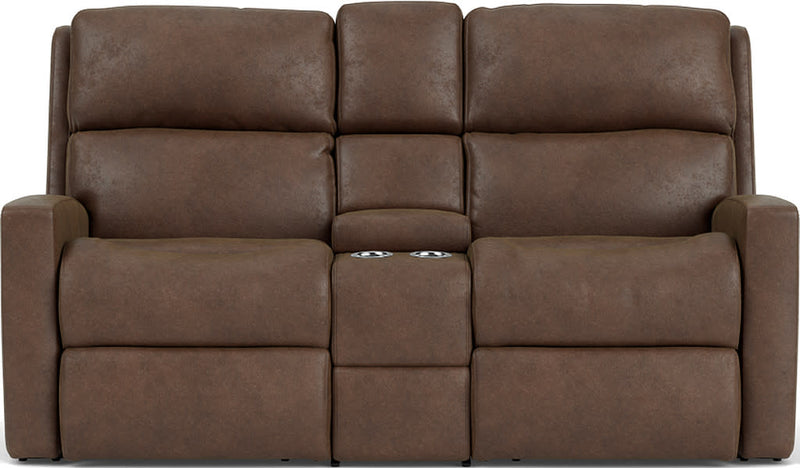 Loveseat with Console Catalina 2900 Collection by Flexsteel
