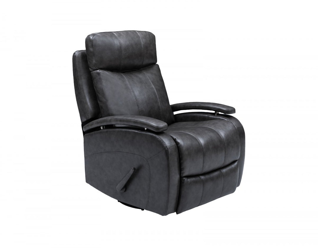 Duffy Manual Leather Recliner by Barcalounger