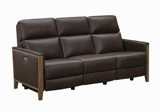 Hartman Power Leather Sofa Recliner by Barcalounger