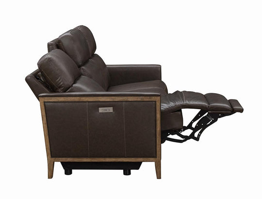 Hartman Power Leather Sofa Recliner by Barcalounger