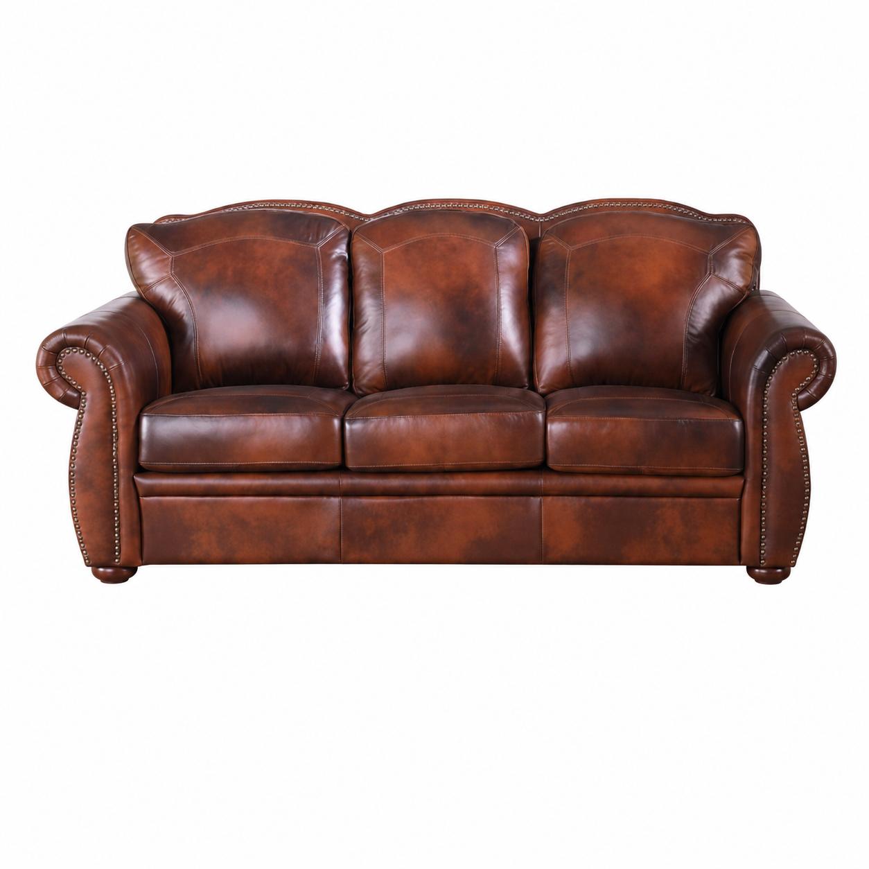 Leather Italia Arizona brown leather sofa