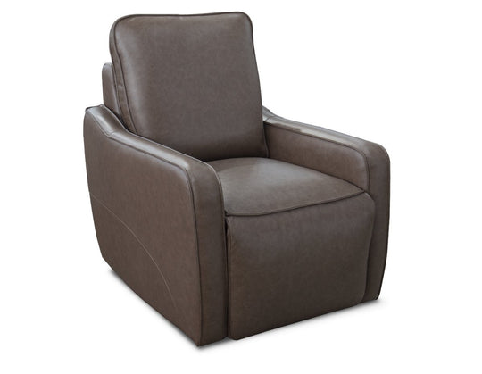 Mara Swivel Power Leather Recliner by Barcalounger