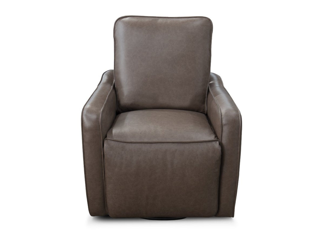 Mara Swivel Power Leather Recliner by Barcalounger