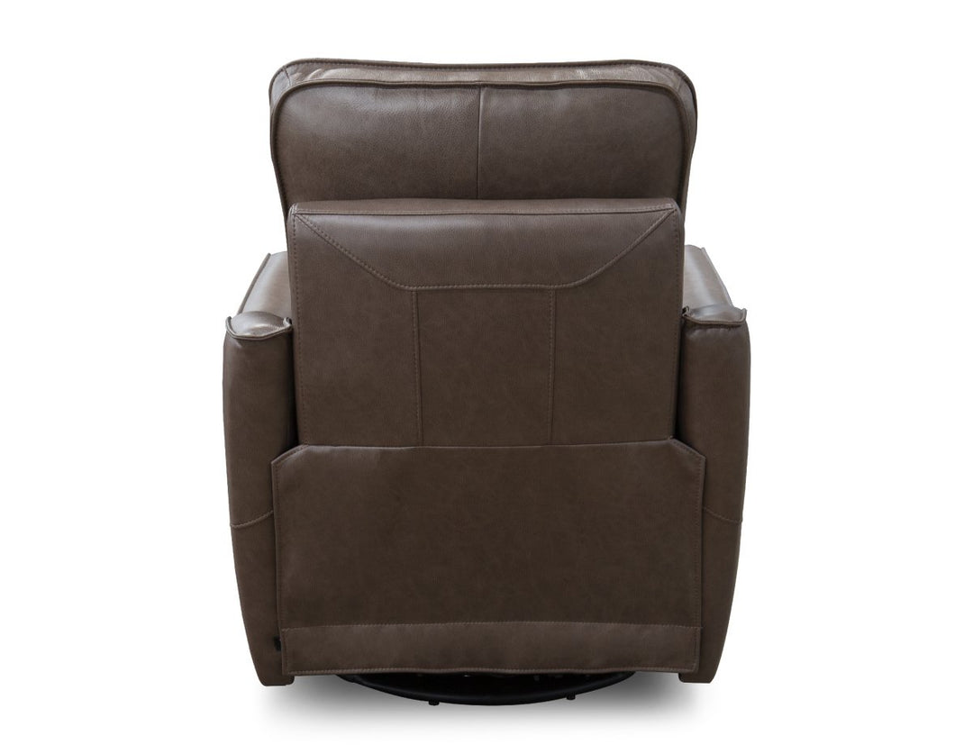 Mara Swivel Power Leather Recliner by Barcalounger