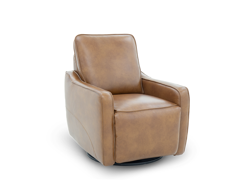 Mara Swivel Power Leather Recliner by Barcalounger