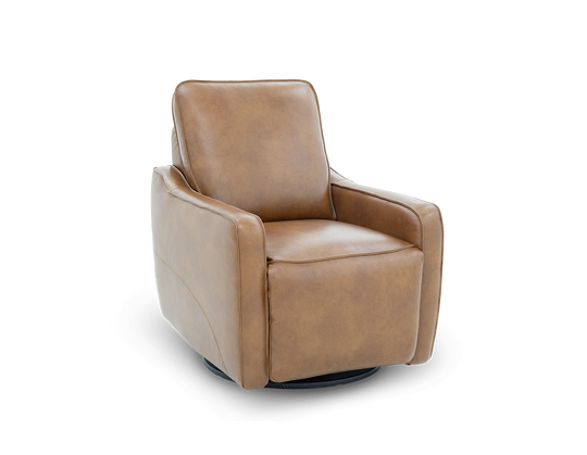 Mara Swivel Power Leather Recliner by Barcalounger