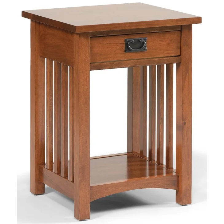 1-Drawer Mission-Style Open Nightstand with 1 Shelf by Daniel's Amish