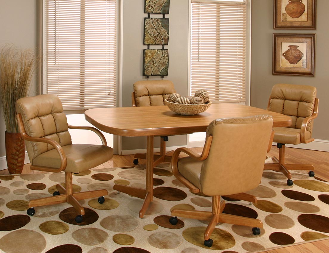 Room View Atwood Rustic & Buff 5-Piece Dining Set 303-CD by CRAMCO